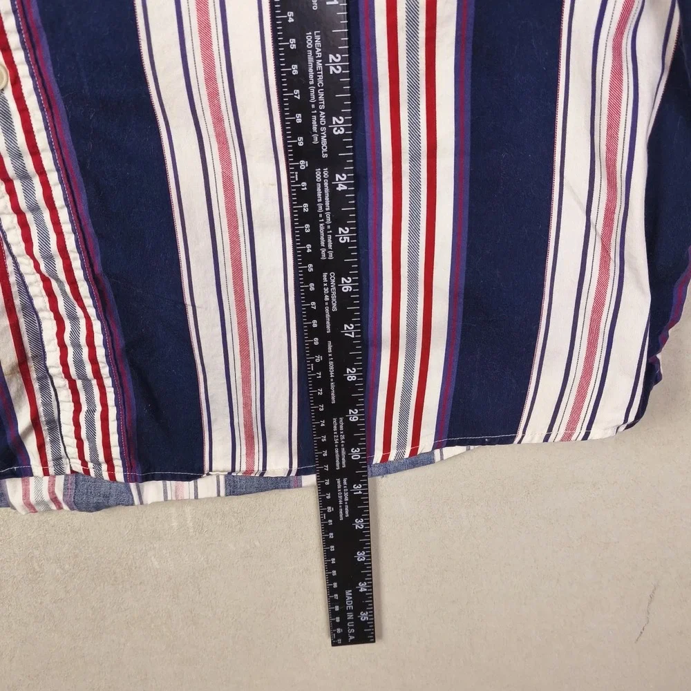 Vintage Chaps Ralph Lauren Men XL MultiColor Button Down Shirt Striped